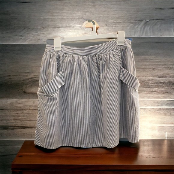 Gap Women’s Blue White Seersucker Mini Skirt Size 4 – Preppy Classic - Picture 4 of 15